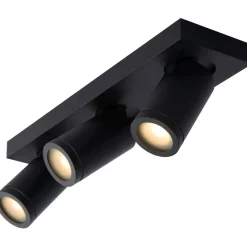 Kylpyhuoneen kattospottivalaisin Lucide Taylor, himmennettävä, 3xGU10 5W 2200K/3000K, IP44, valkoinen