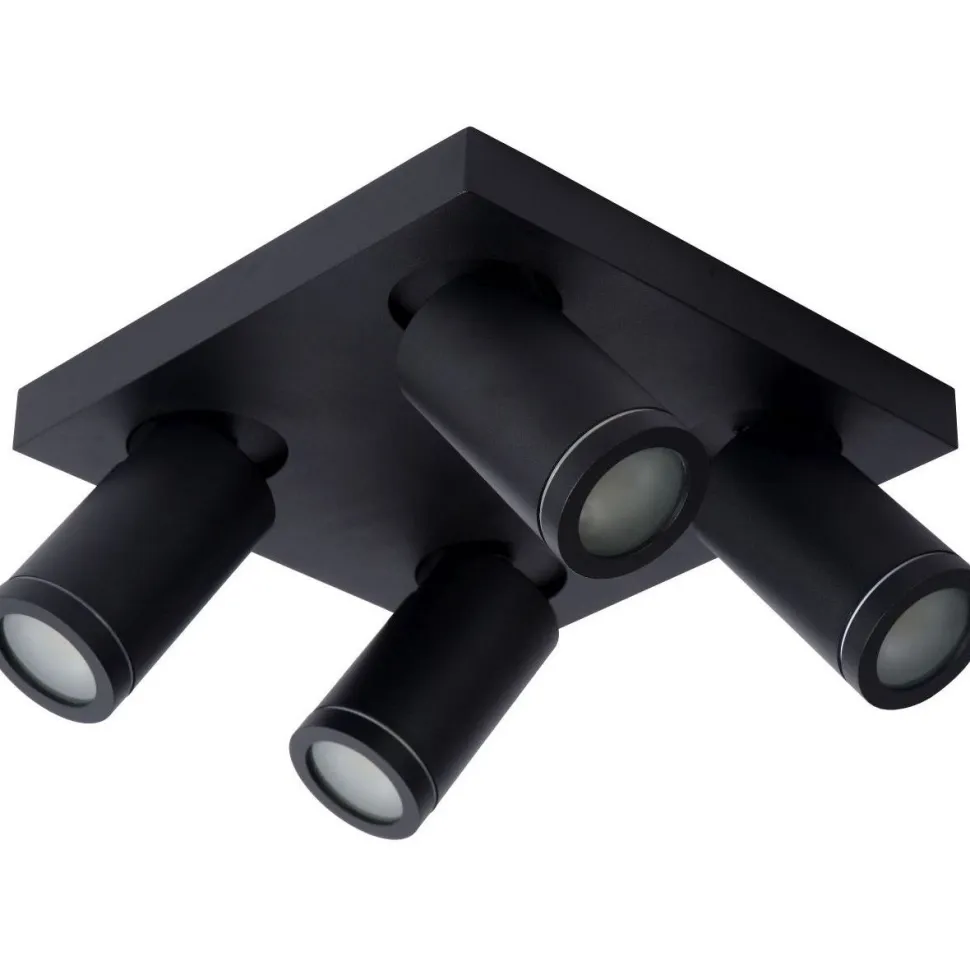 Kylpyhuoneen kattospottivalaisin Lucide Taylor, himmennettävä, 4xGU10 5W 2200K/3000K, IP44, valkoinen