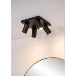 Kylpyhuoneen kattospottivalaisin Lucide Taylor, himmennettävä, 4xGU10 5W 2200K/3000K, IP44, valkoinen