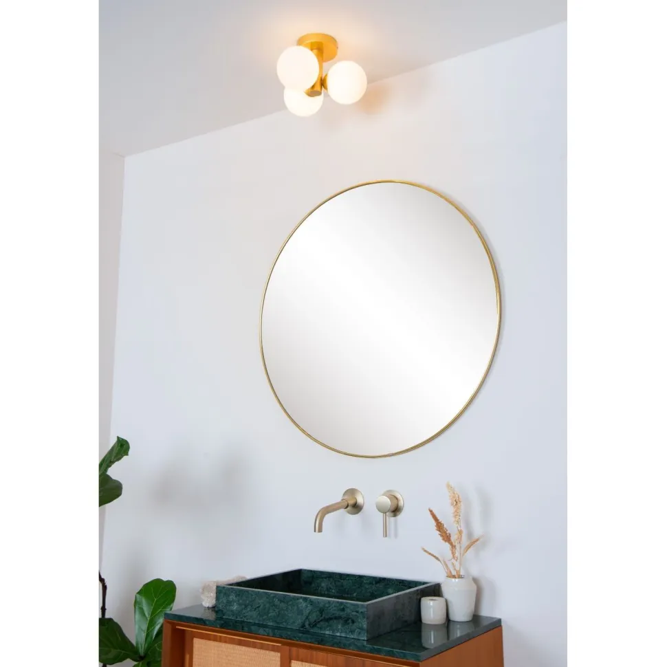 Kylpyhuoneen kattovalaisin Lucide Trudy Ø28cm, 3xG9, IP44, musta/savu