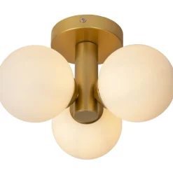Kylpyhuoneen kattovalaisin Lucide Trudy Ø28cm, 3xG9, IP44, musta/savu