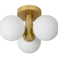 Kylpyhuoneen kattovalaisin Lucide Trudy Ø28cm, 3xG9, IP44, musta/savu