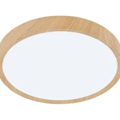 Kylpyhuonekattovalaisin Eglo Musurita LED Ø34cm IP44 puu/valkoinen