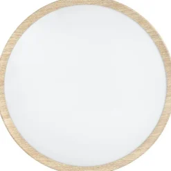 Kylpyhuonekattovalaisin Eglo Musurita LED Ø34cm IP44 puu/valkoinen
