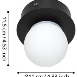 Kylpyhuonevalaisin Eglo Mosiano LED IP44 musta