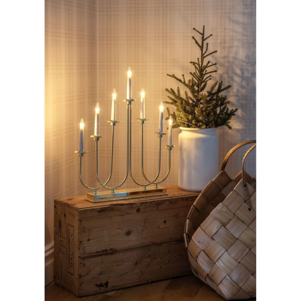 Kynttelikkö Konstsmide, 7-osainen, E10, 53cm, himmennettävä