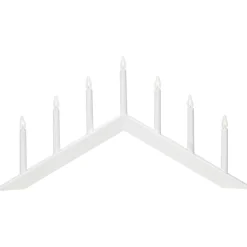 Kynttelikkö Star Trading Arrow, 7-osainen, 69cm, valkoinen