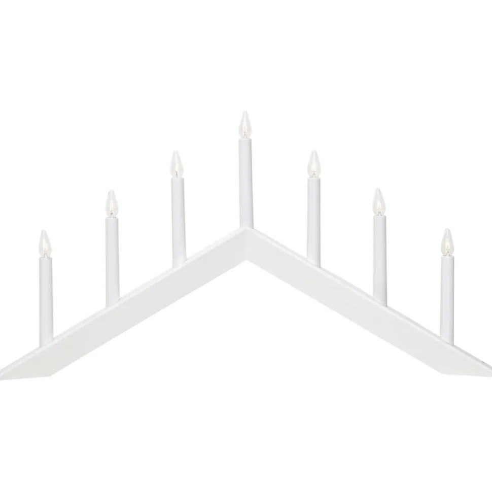 Kynttelikkö Star Trading Arrow, 7-osainen, 69cm, valkoinen