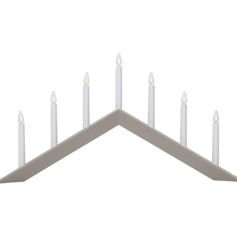 Kynttelikkö Star Trading Arrow, 7-osainen, 69cm, valkoinen