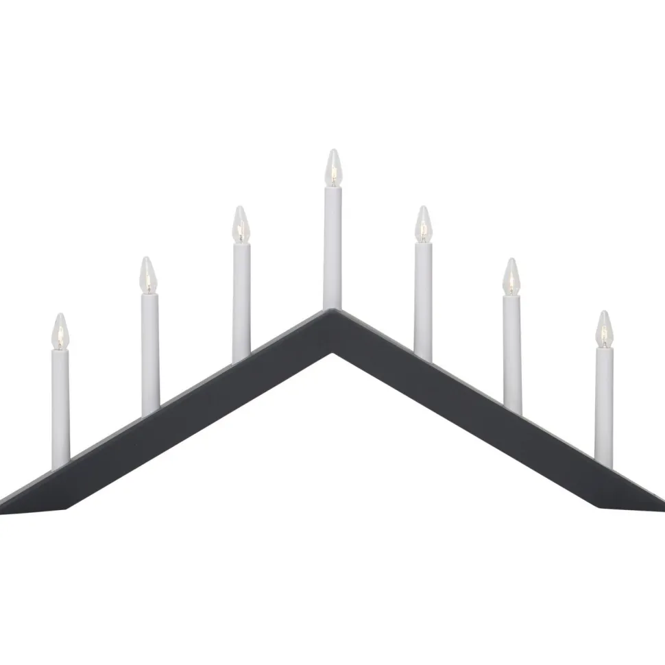 Kynttelikkö Star Trading Arrow, 7-osainen, 69cm, valkoinen