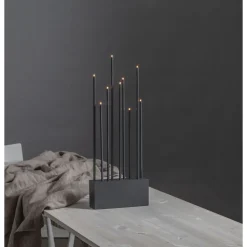 Kynttelikkö Star Trading Buzz 600x230x60mm harmaa