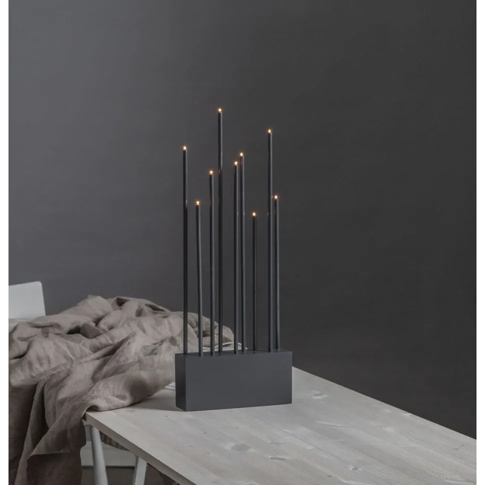 Kynttelikkö Star Trading Buzz 600x230x60mm harmaa