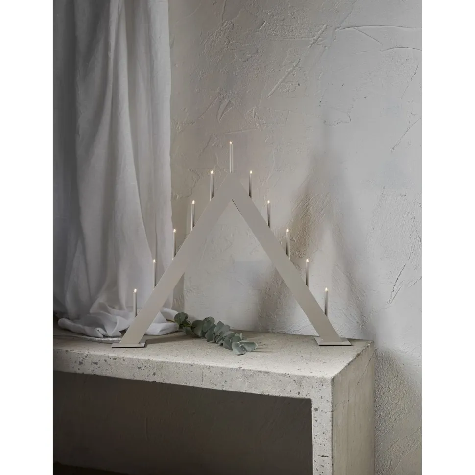 Kynttelikkö Star Trading Buzz 11-osainen 50 cm beige