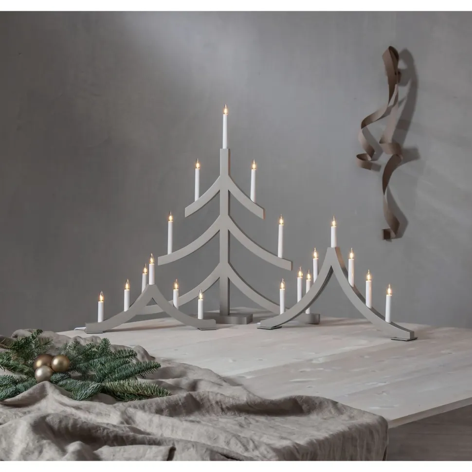 Kynttelikkö Star Trading Pagod 7-osainen 79 cm beige