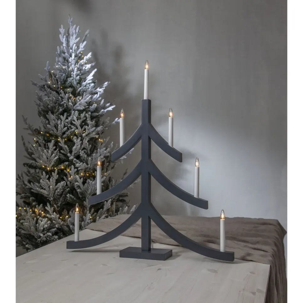 Kynttelikkö Star Trading Pagod 7-osainen 79 cm beige