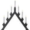 Kynttelikkö Star Trading Zack 7-haarainen 530x470x70mm tummanharmaa