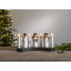 Kynttelikkö Star Trading Angel Choir, 31x8x15cm, valkoinen