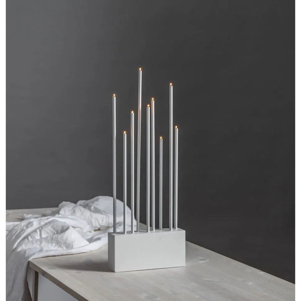 Kynttelikkö Star Trading Buzz 600x230x60mm valkoinen