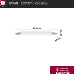 Kytkentä-/himmennysadapteri Paulmann URail Zigbee 3.0 240x21mm max. 50W mattakromi