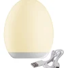 Ladattava LED-pöytävalaisin Star Trading Oval Ø92x110 mm valkoinen