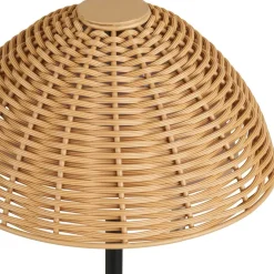 Ladattava LED-pöytävalaisin House Nordic Wigan, ulkokäyttöön, IP44, 3.7V, 1500mAh, ruskea