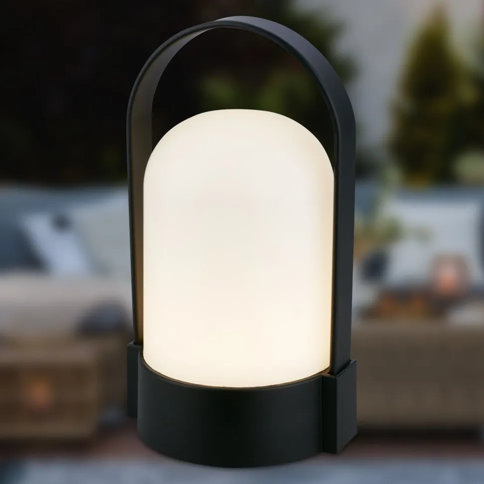 Ladattava pöytävalaisin Heat retkivalo LED himmentimellä 15.5cm musta