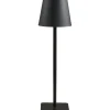 Ladattava pöytävalaisin House Nordic Bradford, ø10cm, IP20, 3.7V, 1800mAh, musta metalli
