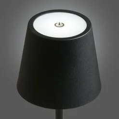 Ladattava pöytävalaisin House Nordic Bradford, ø10cm, IP20, 3.7V, 1800mAh, musta metalli