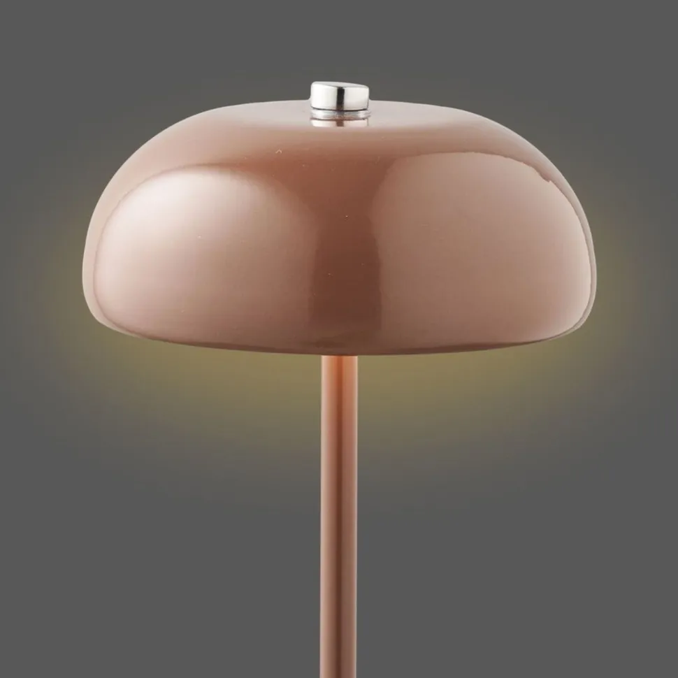 Ladattava pöytävalaisin House Nordic Margate, ø13cm, IP20, 3.7V, 1200mAh, ruskea