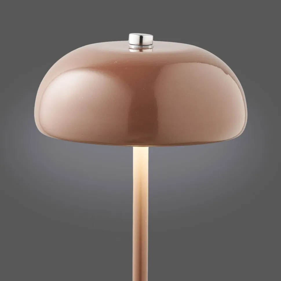 Ladattava pöytävalaisin House Nordic Margate, ø13cm, IP20, 3.7V, 1200mAh, ruskea