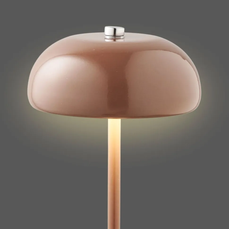Ladattava pöytävalaisin House Nordic Margate, ø13cm, IP20, 3.7V, 1200mAh, ruskea
