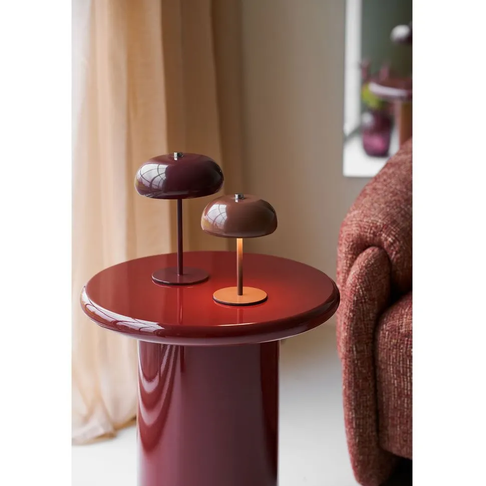 Ladattava pöytävalaisin House Nordic Margate, ø13cm, IP20, 3.7V, 1200mAh, ruskea