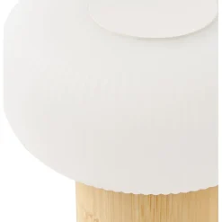 Ladattava pöytävalaisin House Nordic Stafford, IP20, 3.7V, 1200mAh, bambu/valkoinen