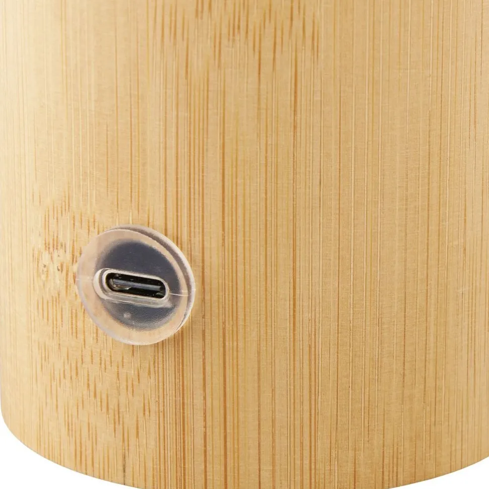 Ladattava pöytävalaisin House Nordic Stafford, IP20, 3.7V, 1200mAh, bambu/valkoinen