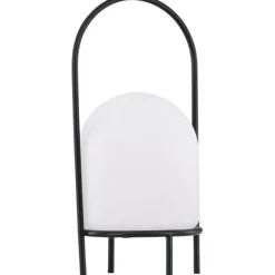 Ladattava pöytävalaisin Venture Home Colie, sisä- ja ulkokäyttöön, ø19x43cm, musta/valkoinen