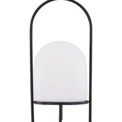 Ladattava pöytävalaisin Venture Home Colie, sisä- ja ulkokäyttöön, ø19x43cm, musta/valkoinen