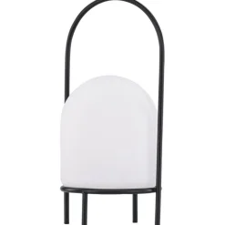Ladattava pöytävalaisin Venture Home Colie, sisä- ja ulkokäyttöön, ø19x43cm, musta/valkoinen