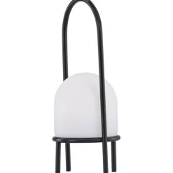 Ladattava pöytävalaisin Venture Home Colie, sisä- ja ulkokäyttöön, ø19x43cm, musta/valkoinen