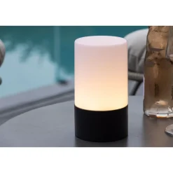 Ladattava pöytävalaisin Venture Home Tubu, sisä- ja ulkokäyttöön, ø10x18cm, musta