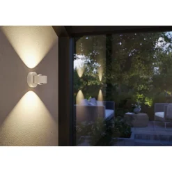 Ladattava seinävalaisin Paulmann Zorik LED IP44 100mm 2700K 2x1.1W, himmennettävä