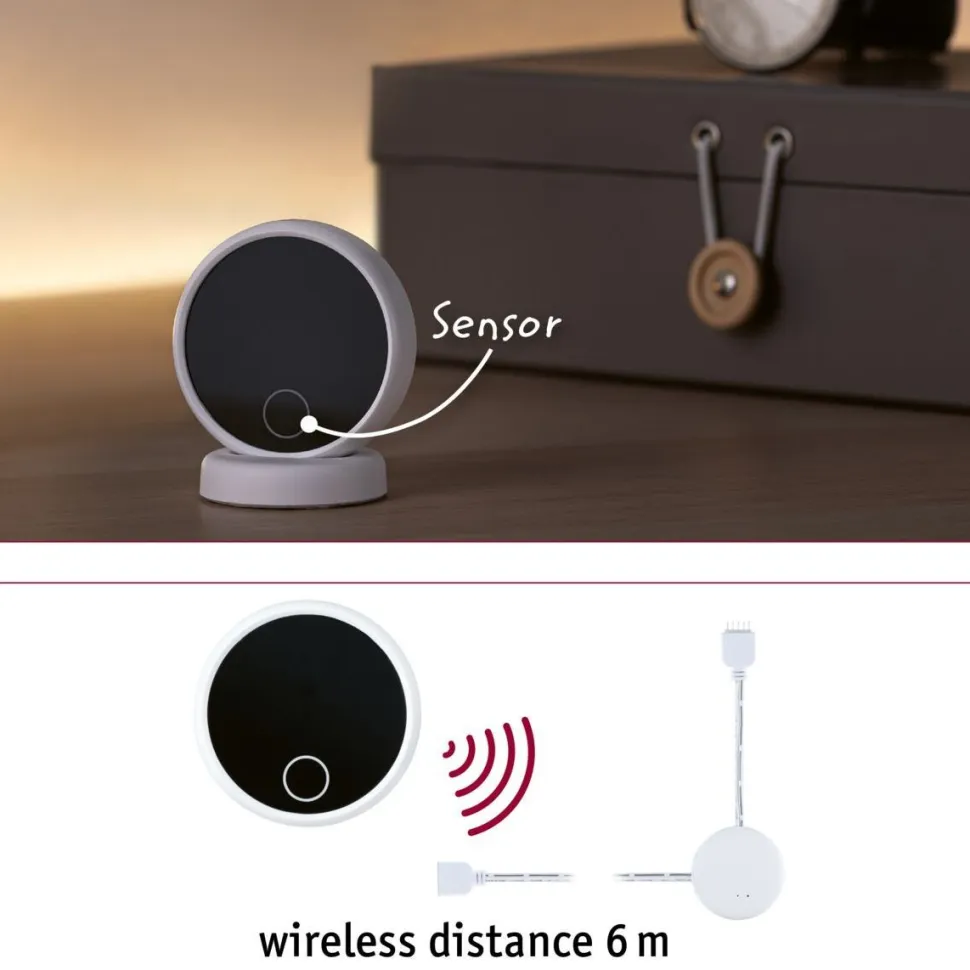 Langaton kosketusohjain- ja liiketunnistinsetti Paulmann MaxLED Wireless Touch himmennettävä valkoinen/musta