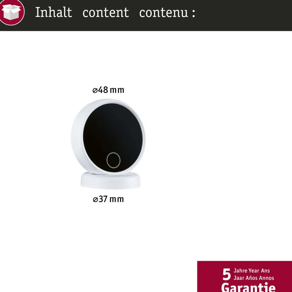 Langaton kosketusohjain- ja liiketunnistinsetti Paulmann MaxLED Wireless Touch himmennettävä valkoinen/musta