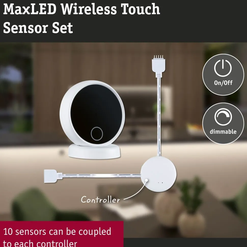 Langaton kosketusohjainsetti Paulmann MaxLED Wireless Touch himmennettävä valkoinen/musta