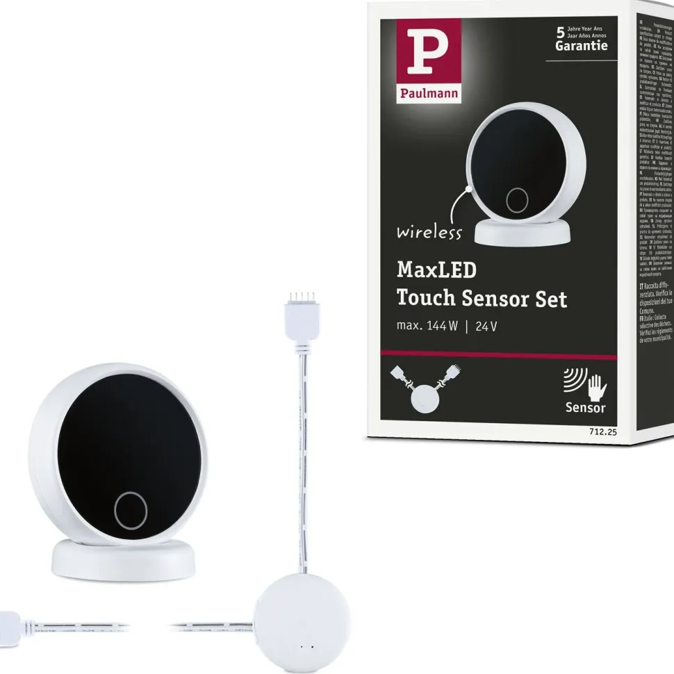 Langaton kosketusohjainsetti Paulmann MaxLED Wireless Touch himmennettävä valkoinen/musta