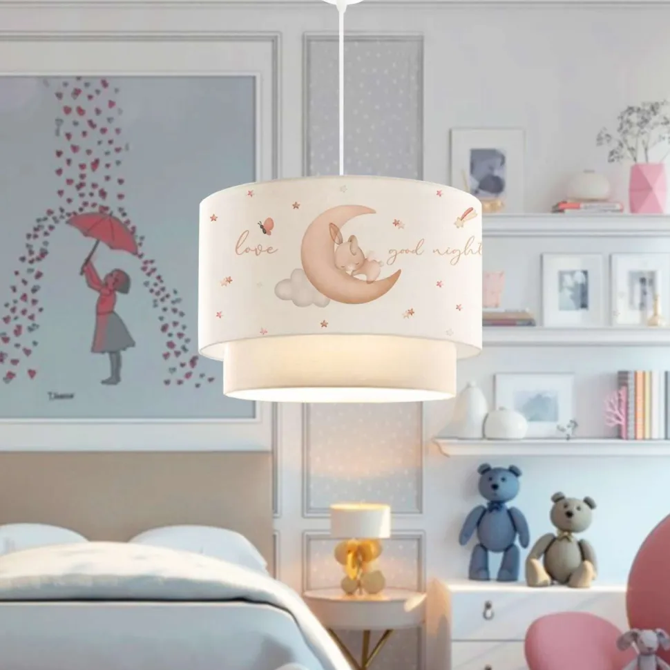 Lastenhuoneen riippuvalaisin Linento Lighting 241441 valkoinen