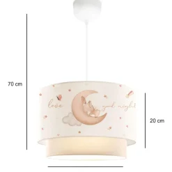 Lastenhuoneen riippuvalaisin Linento Lighting 241441 valkoinen
