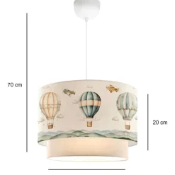 Lastenhuoneen riippuvalaisin Linento Lighting 241678 valkoinen