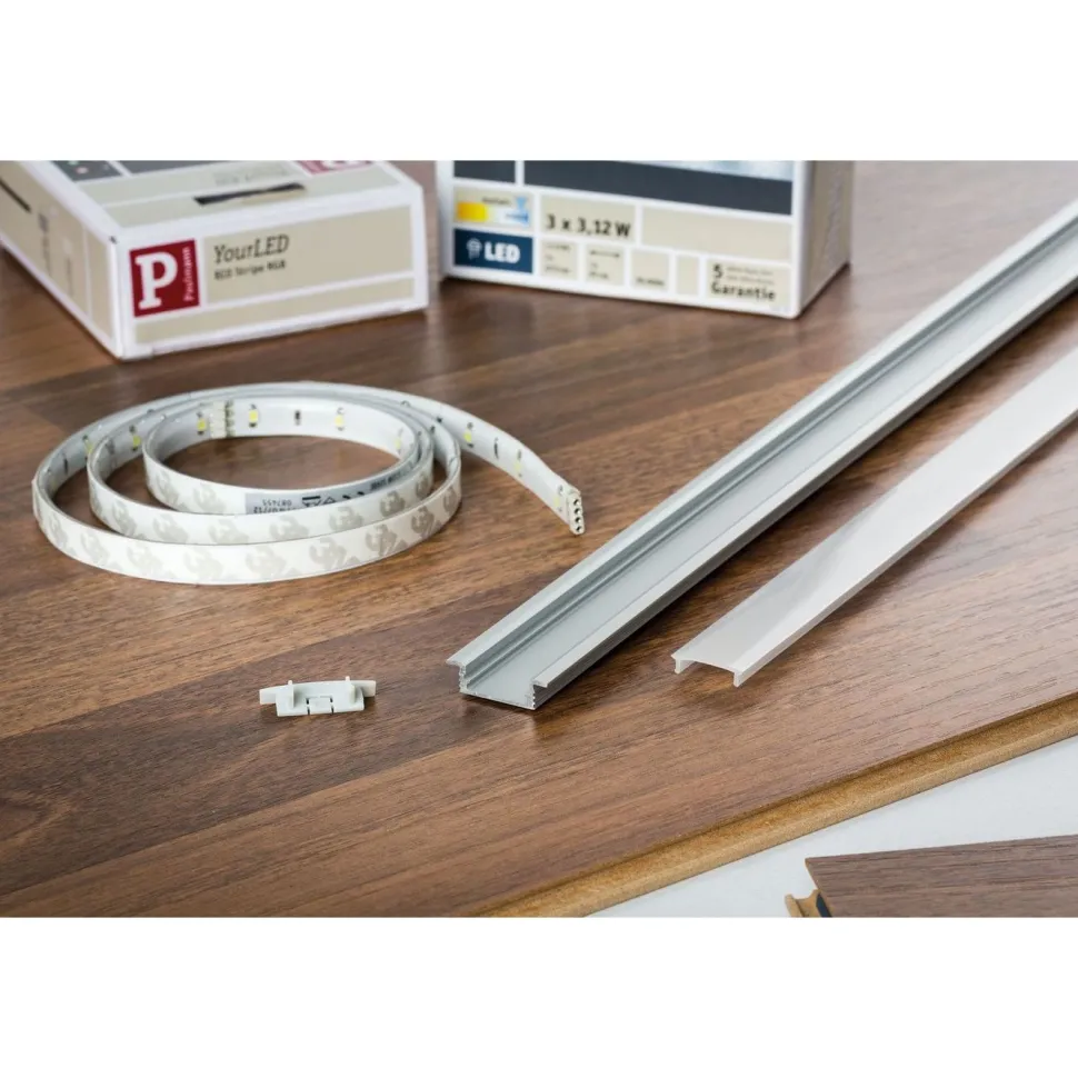 Lattiaprofiili LED-nauhalle Paulmann, 2m, alumiini