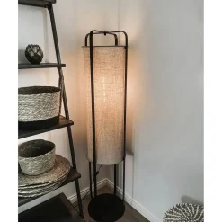 Lattiavalaisin Aneta Lighting Ronda, 140cm, musta/beige