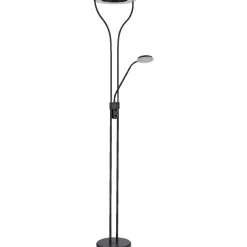Lattiavalaisin lukuvalolla Globo Ebro, 20W, 3000K, musta